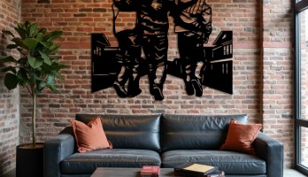 thumb Üç Arkadaş Lazer Kesim Metal Tablo