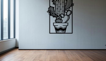 thumb Saksı içinde Kaktüs Metal Tablo