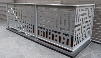 thumb Dikdörtgen Desenli Lazer Kesim Ferforje