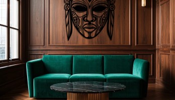 thumb Afrika Maske Lazer Kesim Metal Tablo 2