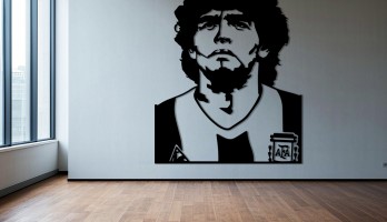Diego Armando Maradona Lazer Kesim Metal Tablo