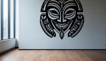 thumb Afrika Maske Lazer Kesim Metal Tablo 1