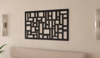 thumb Dikdörtgen Desenli Lazer Kesim Ferforje