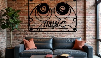 thumb 90lar Retro Kaset Lazer Kesim Metal Tablo