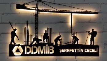 thumb İnşaat Yapan İşçiler Yapı Mühendislik Metal Tablo