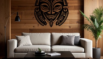 thumb Afrika Maske Lazer Kesim Metal Tablo 1