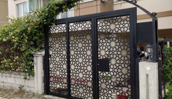 thumb Bahçe Giriş Kapısı Lazer Kesim Ferforje