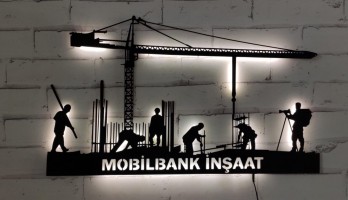 thumb İnşaat Yapan İşçiler Yapı Mühendislik Metal Tablo