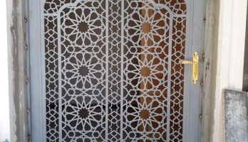 thumb Camlı Giriş Kapısı Lazer Kesim Ferforje