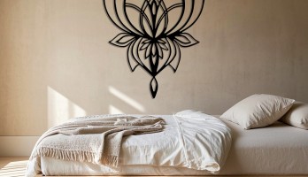 thumb Lotus Çiçek Lazer Kesim Metal Tablo