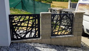 thumb Metal Lazer Kesim Ferforje Bahçe Çiti Duvarı