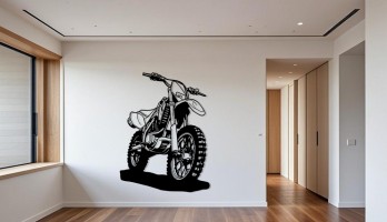 thumb Cross Motor Lazer Kesim Metal Tablo