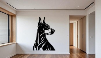 thumb Doberman Lazer Kesim Metal Tablo