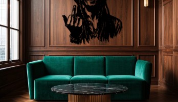 thumb Yüzüklerin Efendisi Silueti Lazer Kesim Metal Tablo