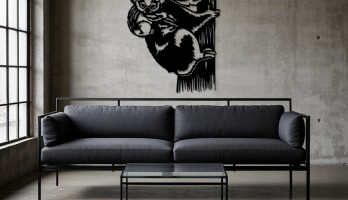 thumb Koala ve Yavrusu Lazer Kesim Metal Tablo