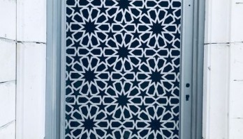 thumb Camlı Giriş Kapısı Lazer Kesim Ferforje