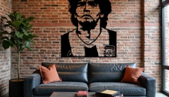 thumb Diego Armando Maradona Lazer Kesim Metal Tablo