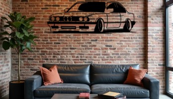 thumb BMW E30 Tutkunları için Retro Stil Metal Tablo