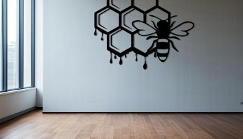 Çoklu Petek Arı Lazer Kesim Metal Tablo