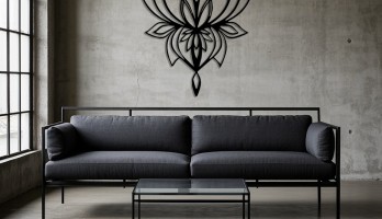 thumb Lotus Çiçek Lazer Kesim Metal Tablo