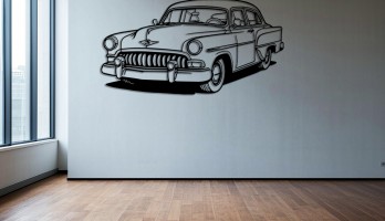 thumb 1950'ler Klasik Araba Lazer Kesim Metal Tablo
