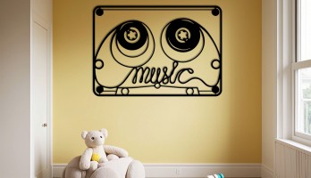 thumb 90lar Retro Kaset Lazer Kesim Metal Tablo