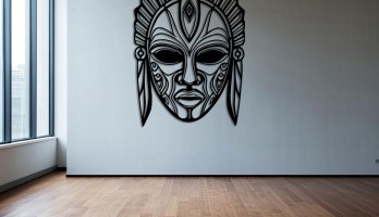 thumb Afrika Maske Lazer Kesim Metal Tablo 2