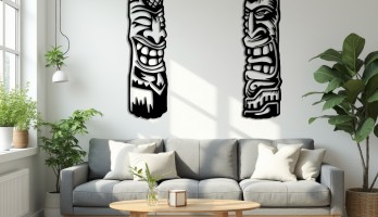 thumb Afrika Tiki Maske Metal Tablo