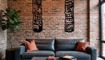 thumb Afrika Tiki Maske Metal Tablo