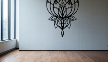 thumb Lotus Çiçek Lazer Kesim Metal Tablo
