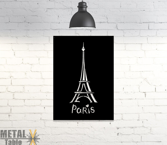 Paris Eyfel Kulesi Lazer Kesim Metal Tablo