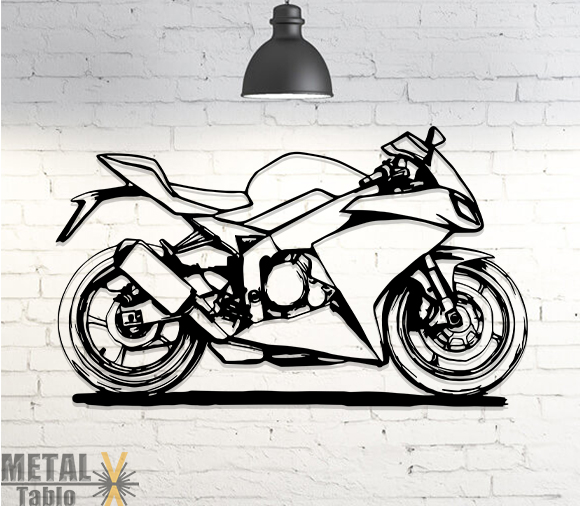 Motor Yandan Görünüş Metal Tablo