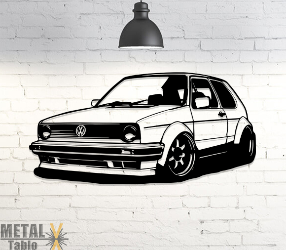 Volkswagen Golf MK2 Metal Tablo