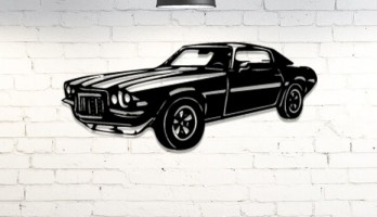 Chevrolet Camaro Lazer Kesim Metal Tablo