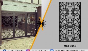 Selçuklu Desen Lazer Kesim Ferforje Bahçe Kapı