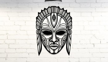 thumb Afrika Maske Lazer Kesim Metal Tablo 2