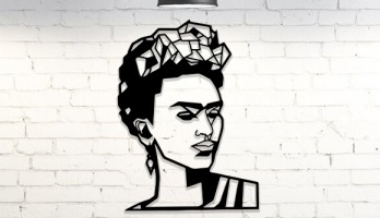 thumb Frida Kahlo Lazer Kesim Metal Tablo