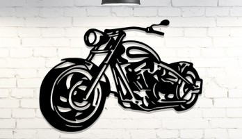 Harley Davidson 2 Motor Metal Tablo