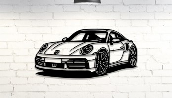Porsche 911 Turbo S Lazer Kesim Metal Tablo