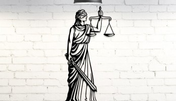 Hukukçulara Özel Adalet Tanrıçası Metal Tablo