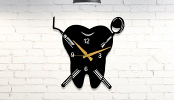 Diş Kliniklerine Özel Tasarım Metal Diş Saat