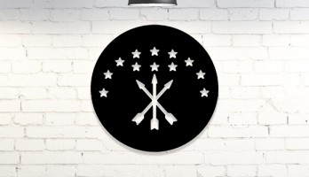 thumb Adıge, Çerkes Bayrağı Sembolü Lazer Kesim Metal Tablo