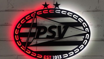PSV Amblem Lazer Kesim Ledli Metal Tablo