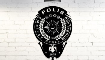Polis Logosu Lazer Kesim Metal Tablo