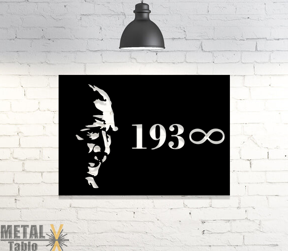 Mustafa Kemal Atatürk 1938 Metal Tablo